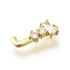 Brass Micro Pave Cubic Zirconia Pendants KK-M310-01G-10-2