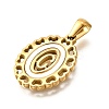 Golden 304 Stainless Steel Pendants STAS-K300-02G-C-2