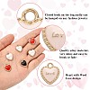 40Pcs 4 Colors Alloy Enamel Pendants ENAM-CJ0003-65-3