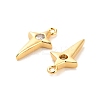 Brass Micro Pave Cubic Zirconia Pendants KK-D300-01G-2