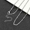 304 Stainless Steel Singapore Chain Necklaces NJEW-Z084-02P-01-2