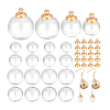DIY Clear Round Ball Glass Wish Bottle Pendant Making Kit DIY-PH0022-87G-7