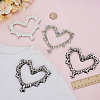 4Pcs 2 Styles Glass Rhinestone Iron on/Sew on Patches PATC-FG0002-71-4