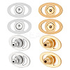 8Pcs 2 Colors Brass Bullet Ear Nuts KK-GA0001-82-1