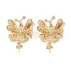 Brass Micro Pave Cubic Zirconia Peg Bails CU-CBA8264-03G-1