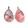 Cherry Quartz Glass Pendants G-G900-01P-17-2