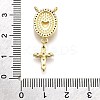 Rack Plating Brass Micro Pave Cubic Zirconia Pendants KK-K401-71G-3