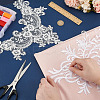 2Pcs 2 Style Polyester Computerized Embroidery Collar Trim AJEW-BC0007-06-3