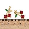 Brass Micro Pave Cubic Zirconia Pendants KK-C093-27A-G-3