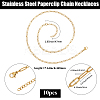 10Pcs 667 Stainless Steel Paperclip Chain Necklaces NJEW-BBC0001-48B-G-2