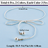 Imitation Leather Braided Chain Belts with Imitation Pearl AJEW-CP0008-67C-2