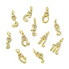 26Pcs 26 Styles Brass Micro Pave Cubic Zirconia Pendants KK-CJ0002-50-9