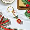 Christmas Woven Glass Keychains KEYC-MZ00017-01-2