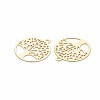 Rack Plating 201 Stainless Steel Filigree Pendants LS-X-STAS-T057-49G-3