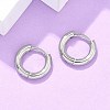Tarnish Resistant 304 Stainless Steel Huggie Hoop Earrings X-EJEW-F111B-13mm-P-5