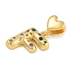 Brass Micro Pave Colorful Cubic Zirconia Pendants KK-P281-01G-F-2