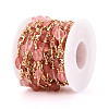 Handmade Brass Glass Square Link Chains CHC-T017-03-2