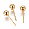 PVD Vacuum Plating 304 Stainless Steel Ball Stud Earrings EJEW-I232-01C-G-1