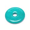 Natural Howlite Big Donut/Pi Disc Pendants TURQ-E021-01-50mm-2