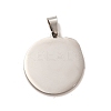 Non-Tarnish 201 Stainless Steel Pendants LS-STAS-B037-04P-2