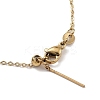 Ion Plating(IP) Adjustable 304 Stainless Steel Dapped Chain Necklaces NJEW-K270-05G-4