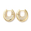 Brass Pave Cubic Zirconia Hoop Earrings for Women EJEW-M258-06G-A-1