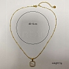 Natural Shell Square Pendant Necklace EH4295-1-5