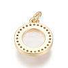 Brass Micro Pave Cubic Zirconia Pendants ZIRC-L078-043M-NR-2