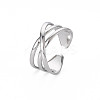 Non-Tarnish 304 Stainless Steel Criss Cross Cuff Ring RJEW-N038-036P-3