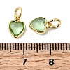 Brass Pave Cubic Zirconia Pendants KK-Z137-21G-08-3