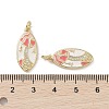 Real 18K Gold Plated Brass Micro Pave Cubic Zirconia Pendants KK-L209-066G-02-3