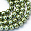 Baking Paint Glass Pearl Bead Strands X-HY-Q003-3mm-49-1