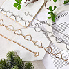 2Pcs 2 Colors Alloy Ring Link Chain Waist Belts AJEW-CN0002-80A-4