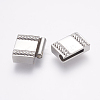 Tarnish Resistant 304 Stainless Steel Magnetic Clasps with Glue-in Ends STAS-L189-25P-3