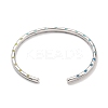 Brass Enamel Cuff Bangles for Women BJEW-G703-08A-P-3
