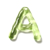 Transparent Resin Alphabet Pendants RESI-C028-02A-1