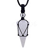 Natural Quartz Crystal Cone Pendant Necklaces PW-WG75823-04-1