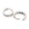Tarnish Resistant Frosted 304 Stainless Steel Huggie Hoop Earrings for Women EJEW-C096-31B-P-3