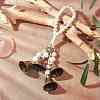 Iron Bell & Tibetan Style Alloy Pendant Decorations HJEW-JM003371-04-1