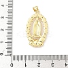 Brass Micro Pave Clear Cubic Zirconia Pendants KK-B141-29G-3