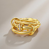 Brass Micro Pave Cubic Zirconia Finger Rings FS-WG6545E-01-1