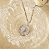 Stainless Steel Micro Pave Clear Cubic Zirconia Sun with Moon Pendant Necklaces for Women GC6303-2-2
