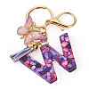 Resin Butterfly Pendant Keychains KEYC-TAC0034-03W-2