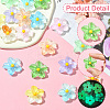 18Pcs 9 Colors Gradient Color & Luminous Opaque Resin Cabochons RESI-CJ0004-24-3