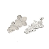 304 Stainless Steel Flower Stud Earrings for Women EJEW-U020-17P-2