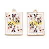 Rack Plating Alloy Enamel Pendants ENAM-N056-392B-KCG-1