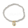 Brass Oval with Jesus Charms Bracelets BJEW-B148-03A-7