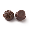 Round Chocolate Opaque Resin Cabochos RESI-WH0026-71A-1