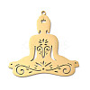 201 Stainless Steel Pendants STAS-D041-10G-1