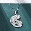 304 Stainless Steel Pendant Necklaces NJEW-H059-07P-3